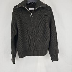 Naadam Brown Half Zip Cashmere Wool Women's Size XS